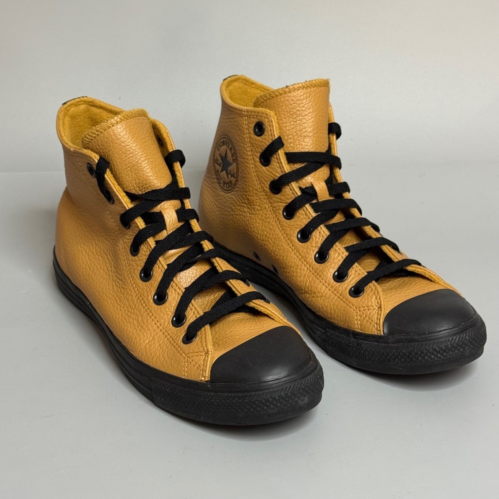 Converse Chuck Taylor All Star High Top Leather Wheat Brown Mens 10 172014C